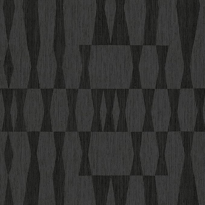Tempaper Textured Grey Faux Grasscloth Geo Removable Peel and Stick Wallpaper, 20.5 in X 16.5 ft,... | Amazon (US)