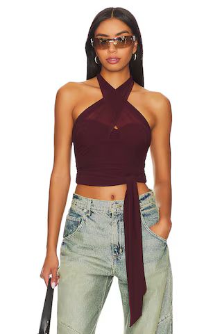 MAJORELLE Charlize Halter Top in Plum Purple from Revolve.com | Revolve Clothing (Global)