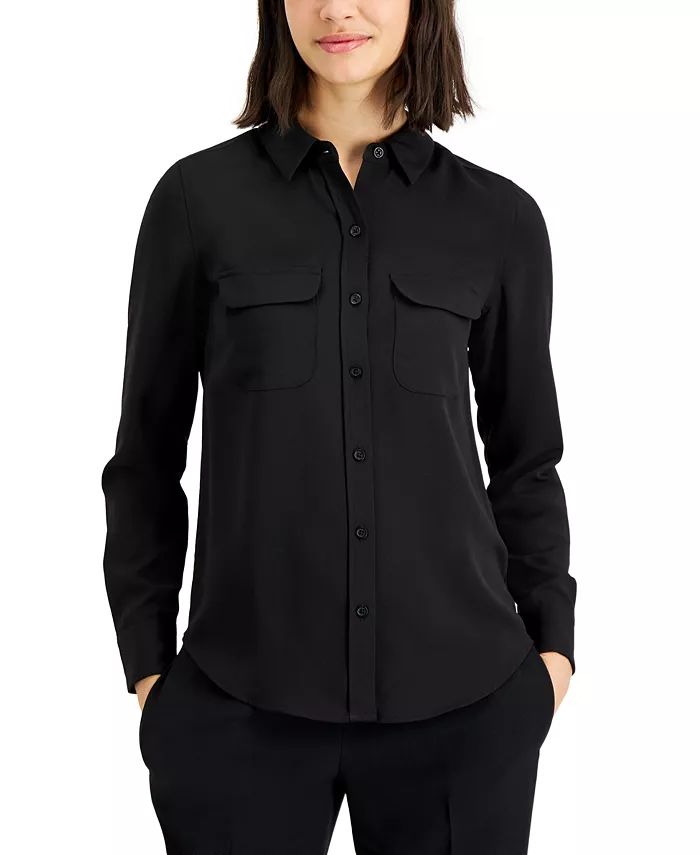 Women's Button-Front Shirt, Created for Macy's | Macys (US)