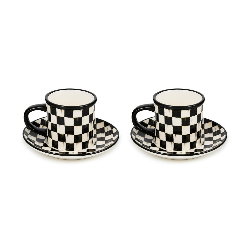 Ceramic Espresso Cup & Saucer Set | MacKenzie-Childs