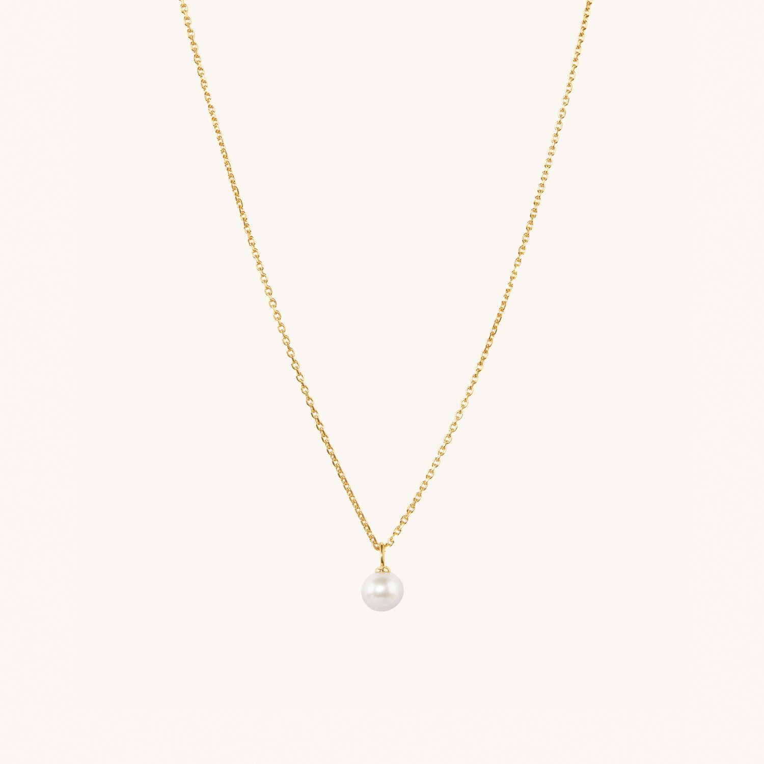 Mini Pearl Pendant Necklace | Mejuri Fine Crew