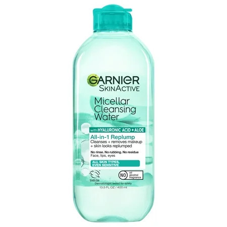 Garnier SkinActive Micellar Cleansing Water All in 1 Hyaluronic Acid Replump 13.5 fl oz | Walmart (US)