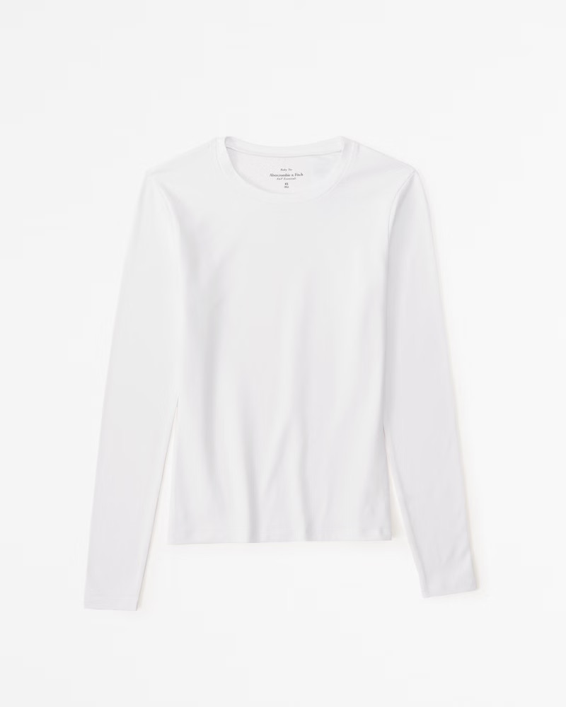 Essential Long-Sleeve Tuckable Baby Tee | Abercrombie & Fitch (US)