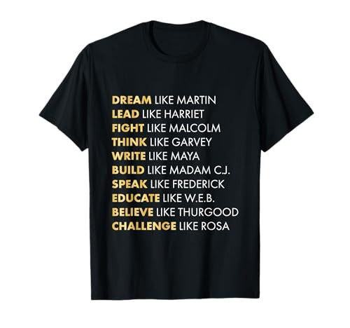 Black History T Shirts - Dream Like Martin T Shirt T-Shirt | Amazon (US)