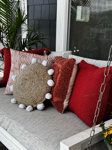 #ad My front porch needed a serious refresh. @Lowes had everything that I needed to set the stage for a wonderful summer of porch swinging. PLUS right now with their Memorial Day Event, I was able to get some serious savings. Can you even believe that round pillow? I might need to go and get another one … because it is making me so happy. #lowespartner
