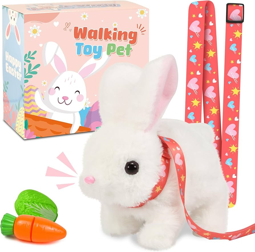 Bunny Pal-Easter My Realistic Bunny Toy, Bunny Realistic Bunny with Sounds, Jumping, Twitching, a... | Amazon (US)