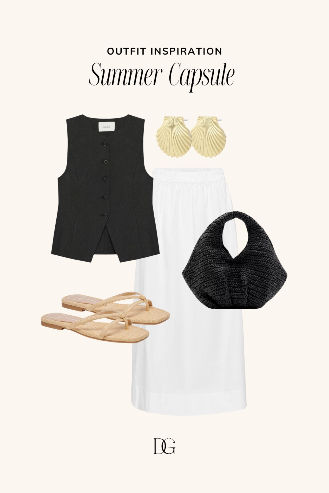 Summer Outfit Inspo | capsule wardrobe, wardrobe essentials, closet essentials, closet basics, summer essentials, summer wardrobe, summer basics, summer outfits, summer style, summer outfit ideas, summer outfit idea, neutral basics, neutral outfit, neutral outfits, minimalist outfits, simple outfits, summer look, summer looks, midi skirt, midi skirts, white skirt, white skirts, summer sandals, neutral sandal, summer bags 

#LTKSeasonal #LTKFindsUnder100 #LTKStyleTip