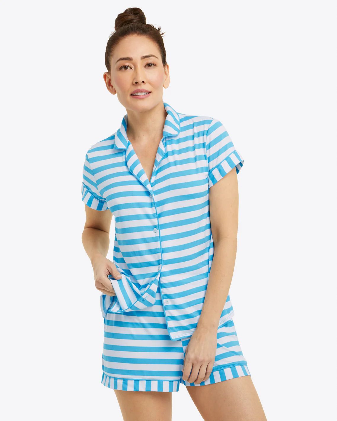 Sara Pajama Set in Awning Stripe | Draper James (US)