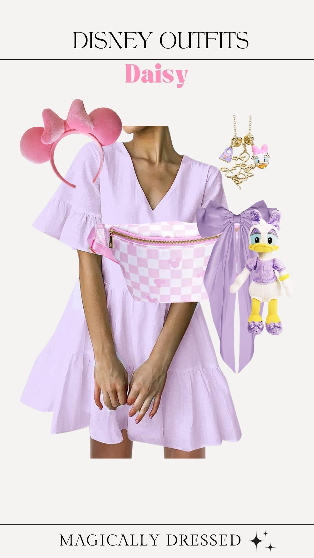 Daisy Duck outfit idea 💜🌼 A trendy Disney park outfit inspired by Daisy Duck’s bold, feminine style. Perfect for Disney trips, character days, and stylish park photos with a fashionable Disney vibe.

#LTKootd #LTKTravel #LTKgrwm