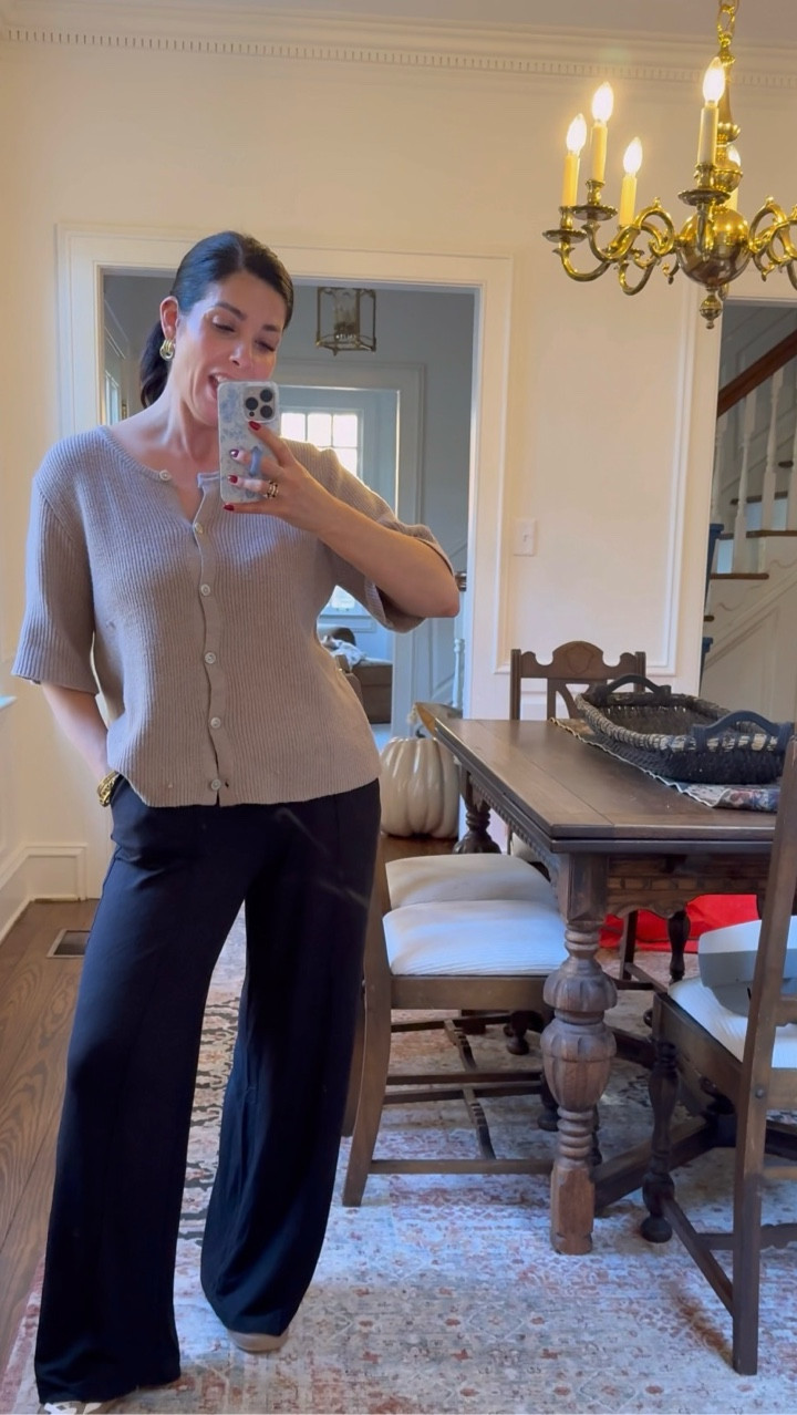 Another casual, cute, versatile and COMFY fall outfit of the day! These pants are some of the softest you will ever wear! 

#fallstyle

Fall style. Trendy fall style. Comfy fall style. Comfy cute fall outfit. Wide leg soft pants. Designer style sneakers. Button down short sleeve cardigan. Casual comfy fall outfit  

#LTKFindsUnder100 #LTKSeasonal #LTKStyleTip