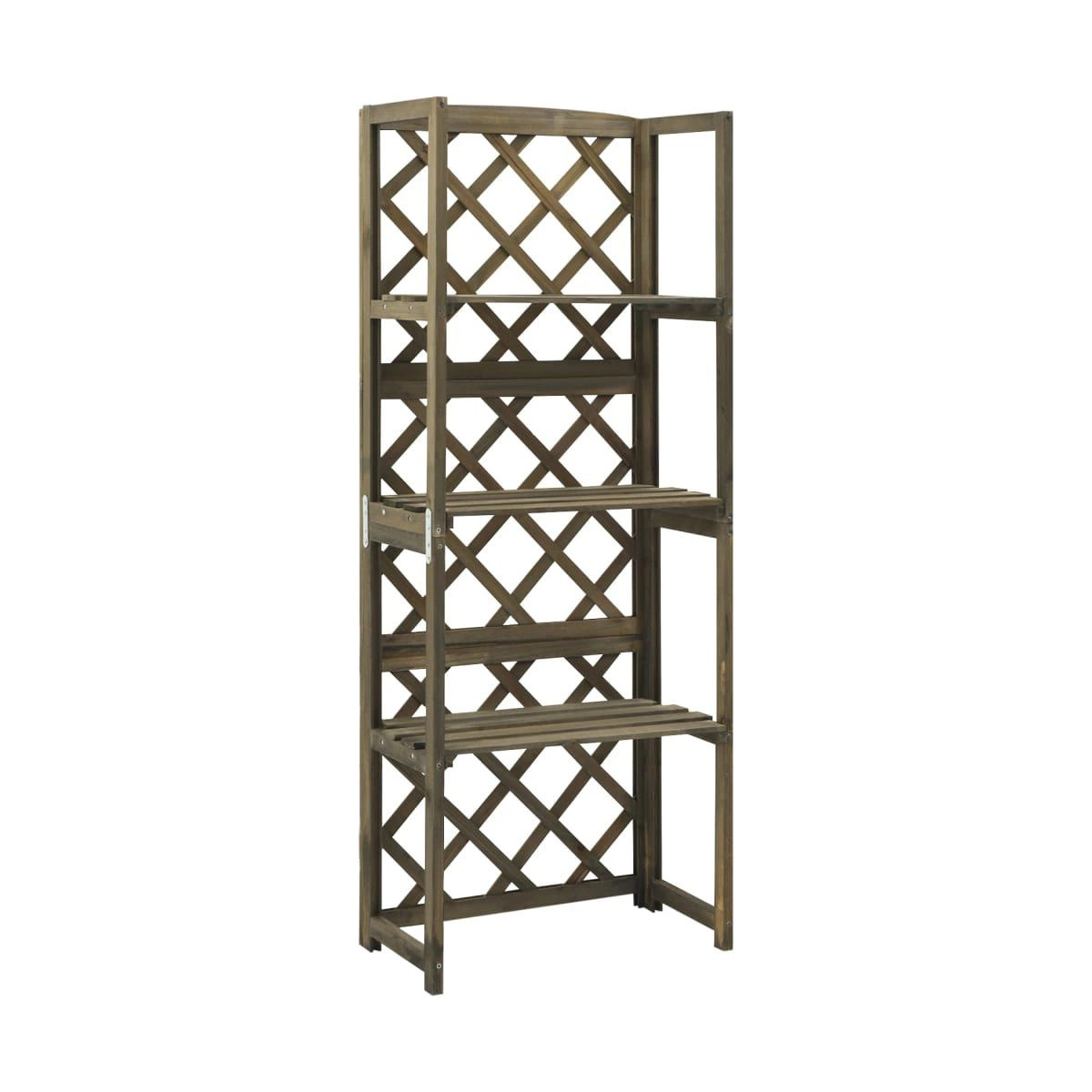 vidaXL Trellis Garden Trellis for Climbing Plants with Shelves Solid Wood Fir - Gray | Target