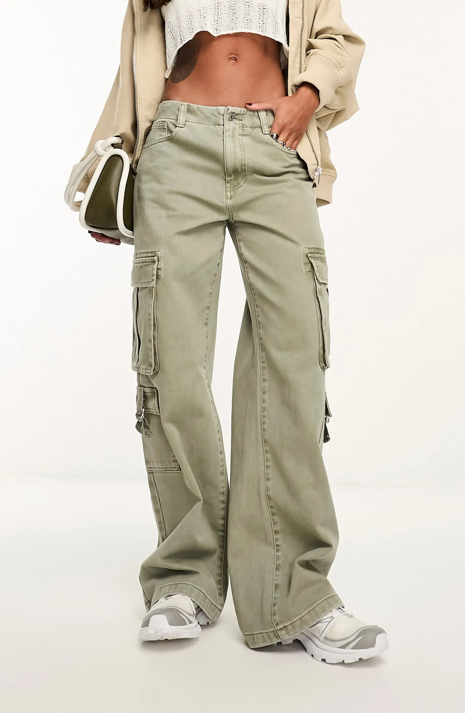 Low Rise Wide Leg Cargo Pants | Nordstrom