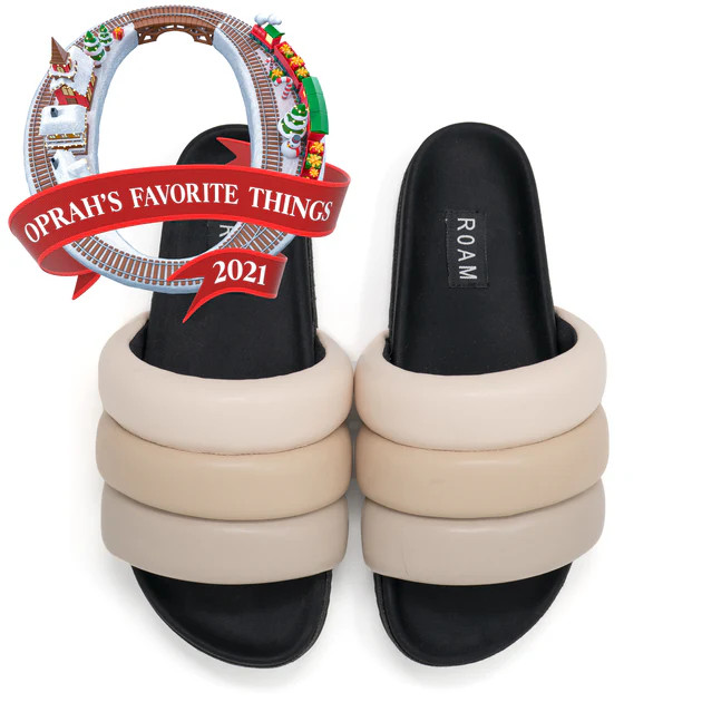 ROAM Puffy Sandals Nudes Vegan Leather | ROAM