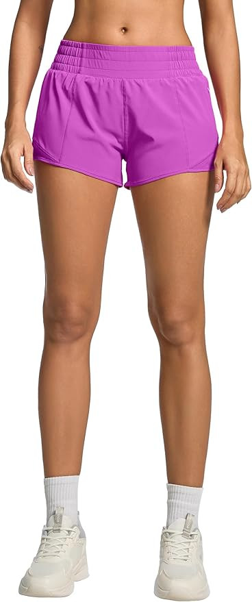 MCEDAR Women's Athletic Shorts for Gym Workout Shorts 2.5" Quick-Dry Lightweight Running Short wi... | Amazon (US)