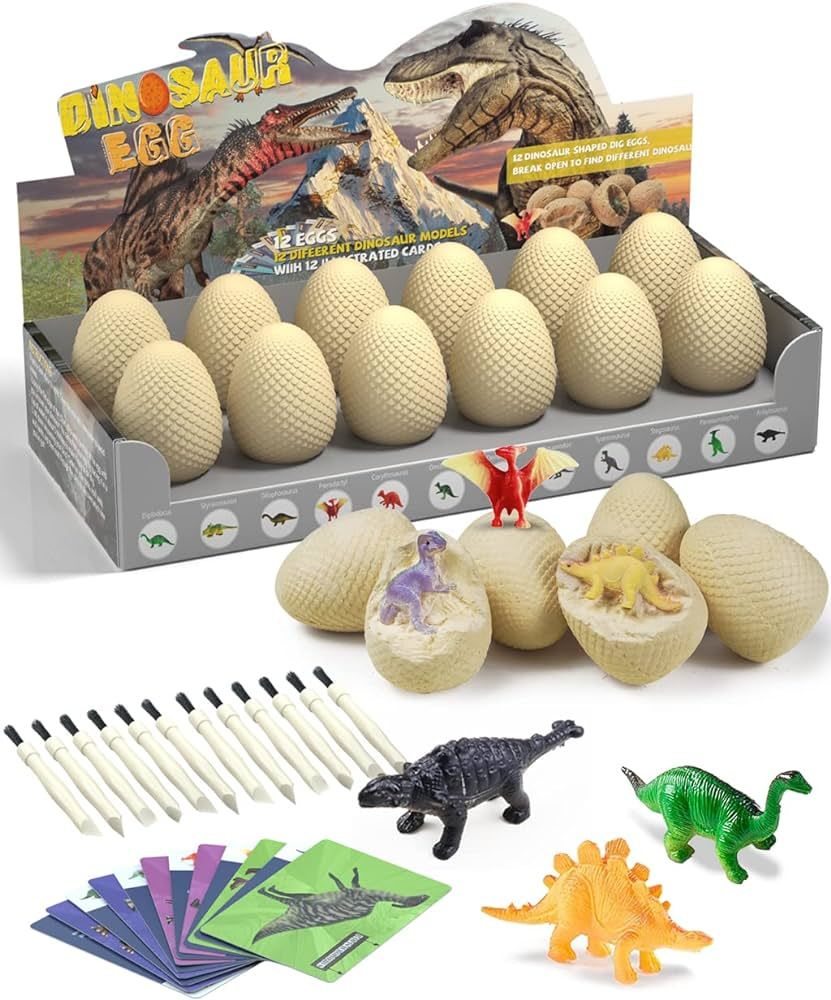 EARTH'SCODE Dinosaur Eggs Excavation Dig Kit, Archaeology Science Party Gifts for Kids Age 3-12 Y... | Amazon (US)