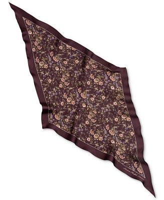 Lauren Ralph Lauren Floral Large Diamond Silk Scarf - Macy's | Macy's