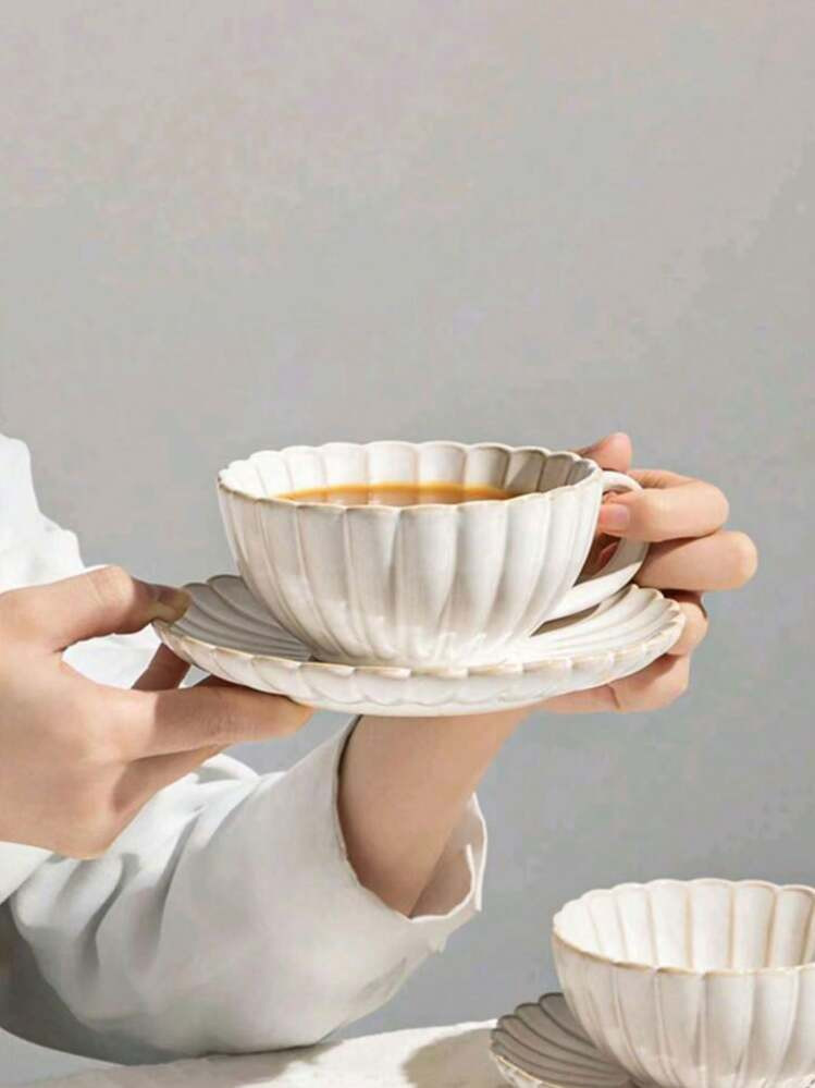 Tazas Blancas Con Plato  | SHEIN