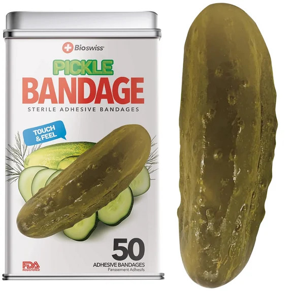 BioSwiss Bandages, Pickle Shaped Self Adhesive Bandages, Latex Free Sterile Wound Care, Fun First... | Walmart (US)