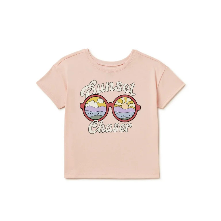 Garanimals Baby and Toddler Girl Short Sleeve Graphic Tee, Sizes 12M-5T | Walmart (US)