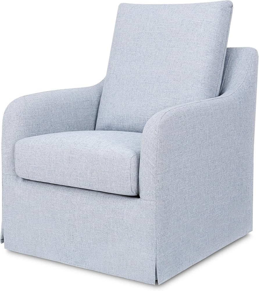 NAMESAKE Reese Swivel Glider in Chambray Eco-Linen, GREENGUARD Gold & CertiPUR-US® Certified | Amazon (US)