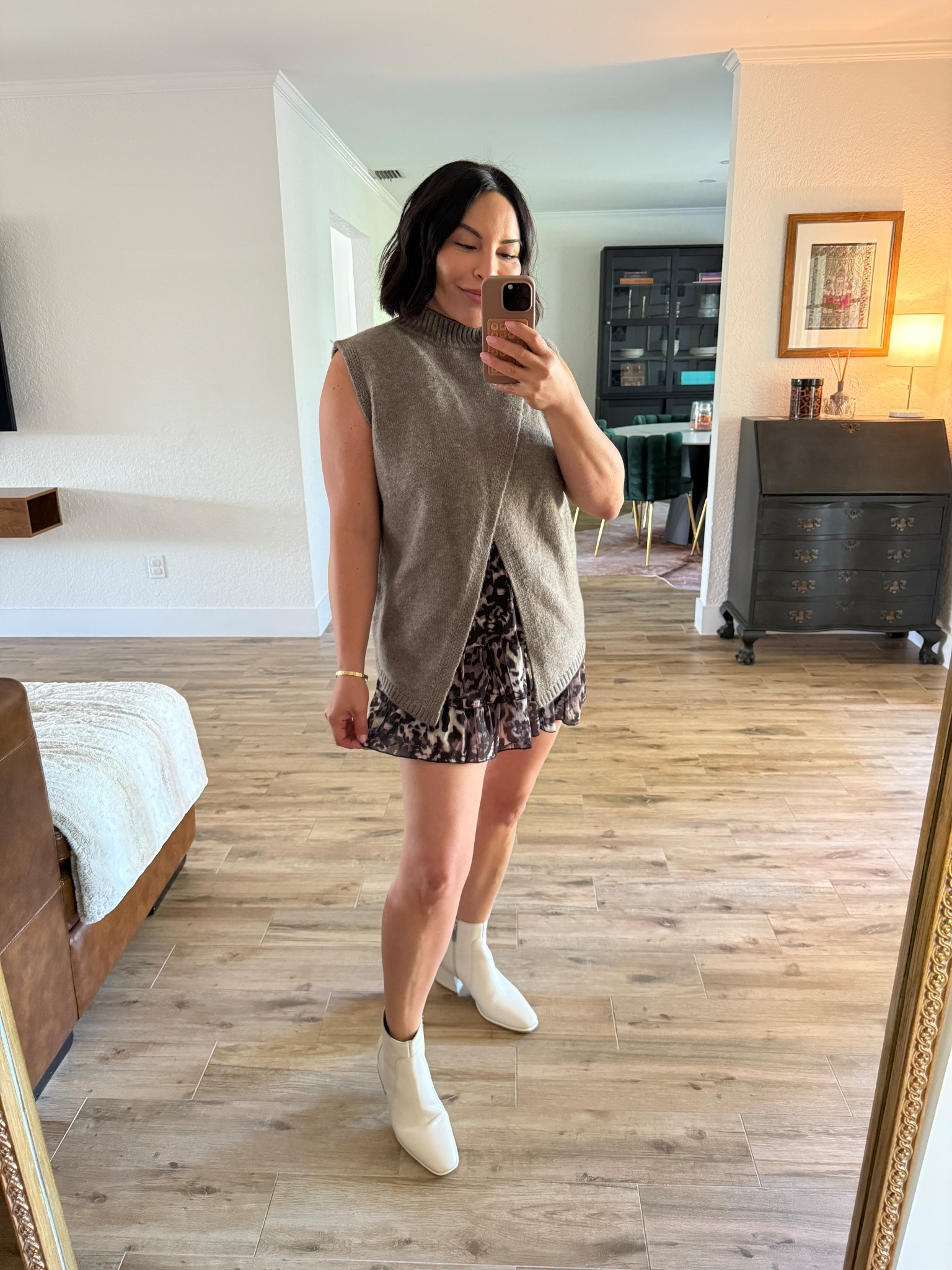 #falloutfit #sweater #animalprint #miniskirt #booties 

#LTKFindsUnder50 #LTKFindsUnder100 #LTKStyleTip