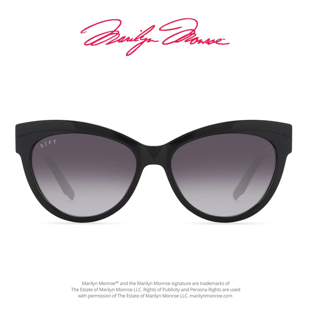 COLOR: black   grey gradient sunglasses | DIFF Eyewear