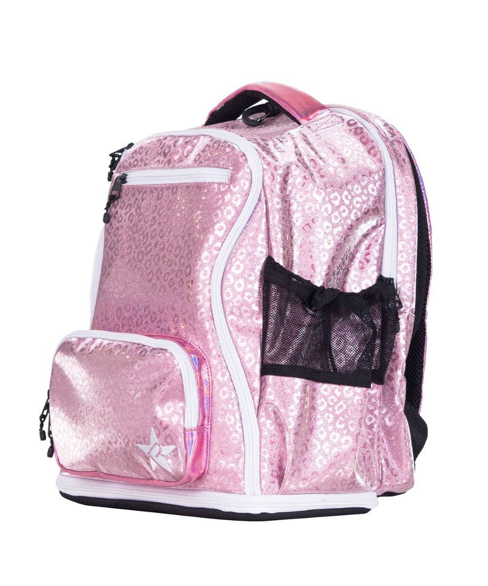 Pink Leopard Rebel Dream Bag with White Zipper | Rebel Athletic