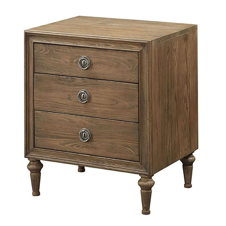 Milhouse Reclaimed Oak Nightstand with 3-Drawer - Walmart.com | Walmart (US)