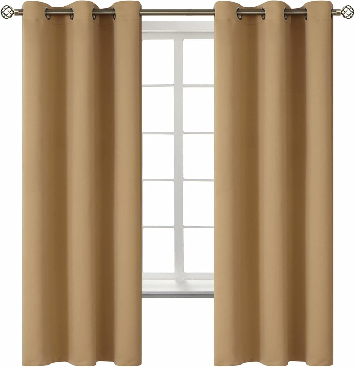 BGment Blackout Curtains for Living Room - Grommet Thermal Insulated Room Darkening Curtains for ... | Amazon (US)