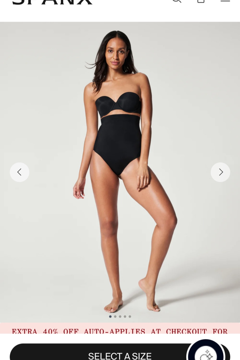 So good on sale!!!! 
Spanx high waist thong 

#LTKCyberWeek #LTKSaleAlert #LTKFindsUnder50