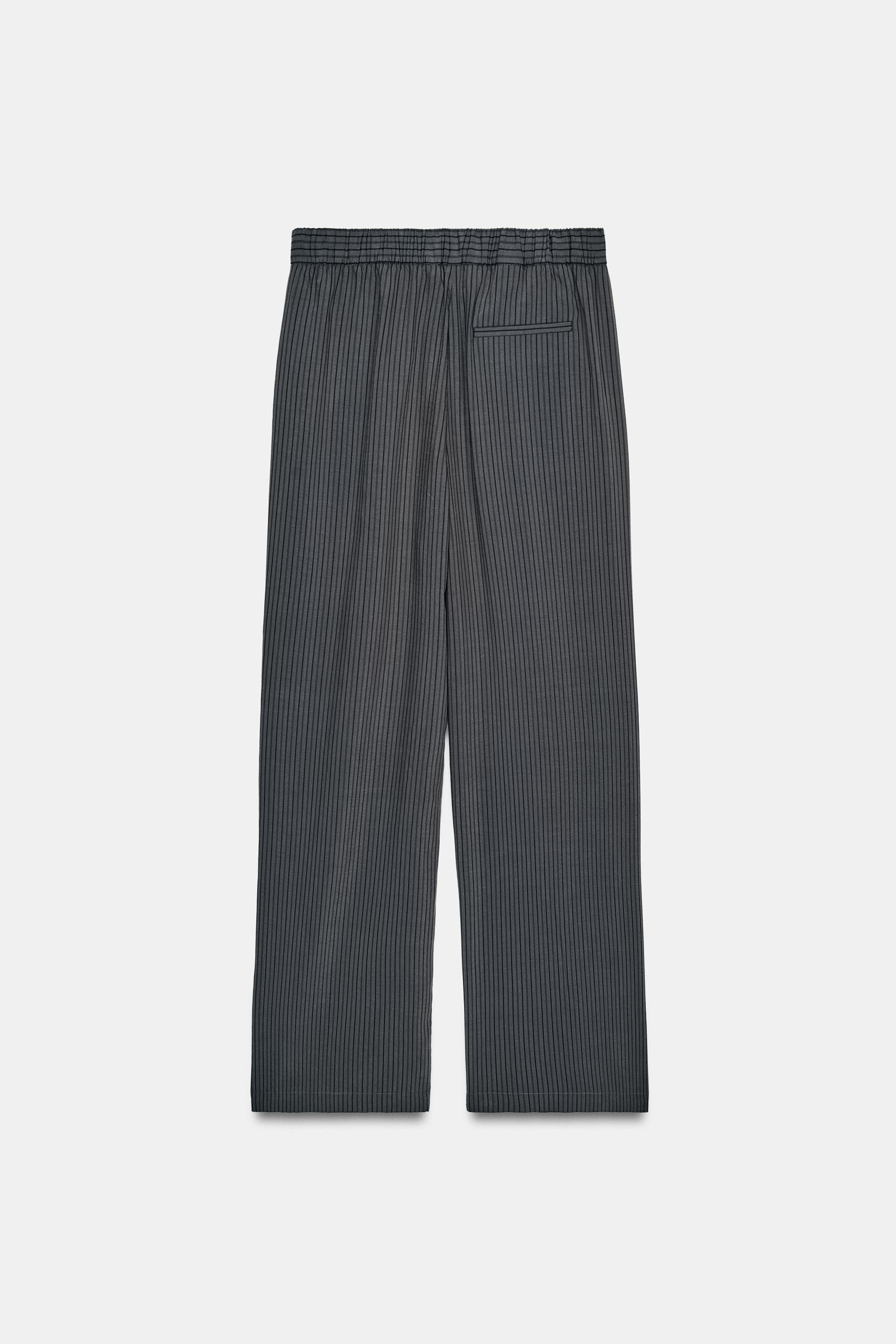 ZW COLLECTION STRIPED PYJAMA-STYLE TROUSERS | Zara UK
