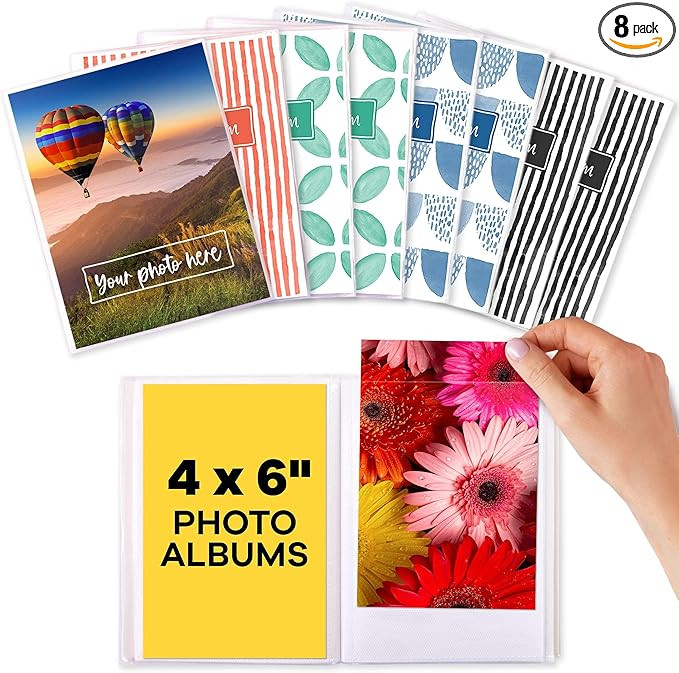 4x6 Photo Albums - (Set of 8), by Paper Plan, Mini Albums, Each Can Hold Up To 36 Photos, Works W... | Amazon (US)
