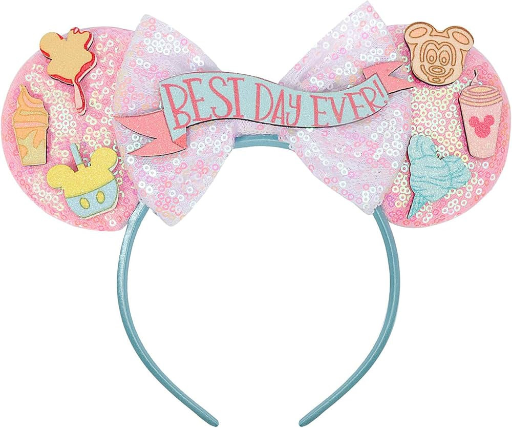 Mouse Ears Headband Handmade Best Day Ever Ears for Party Trip Parks CospLay Essentials (Best Day... | Amazon (US)