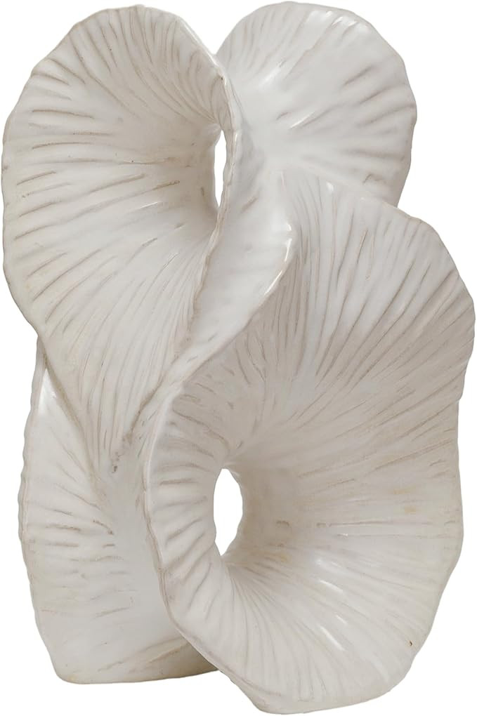 Bloomingville Blossom Essence Stoneware Sculpture, Matte White | Amazon (US)