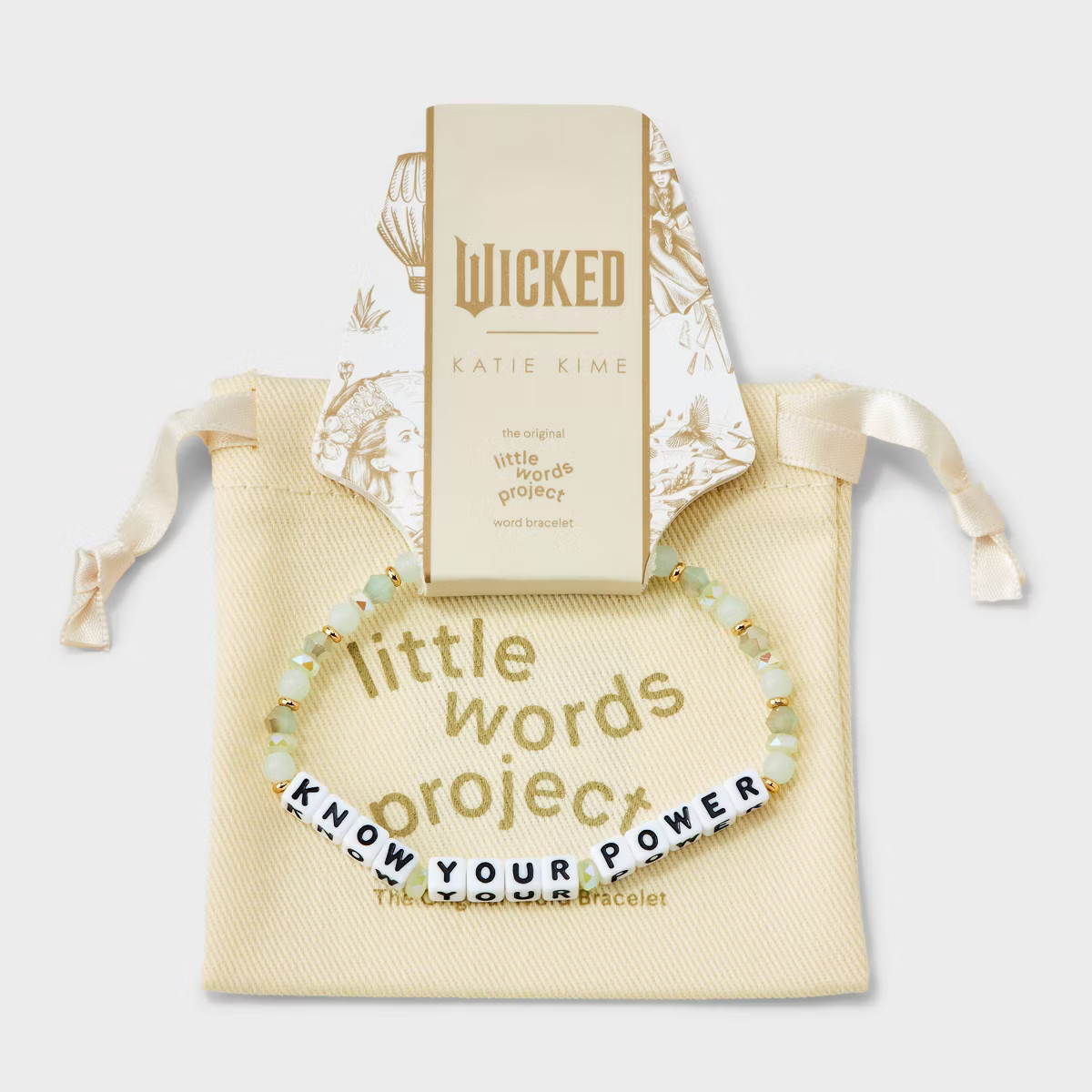 Little Words Project x Wicked "Know Your Power" Beaded Bracelet - Mint Green/White | Target