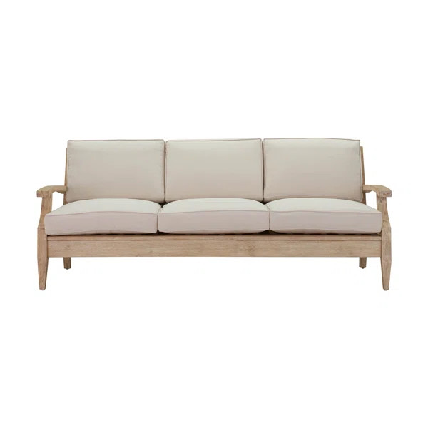 82.09'' Wide Outdoor Patio Sofa with Cushions | Wayfair North America
