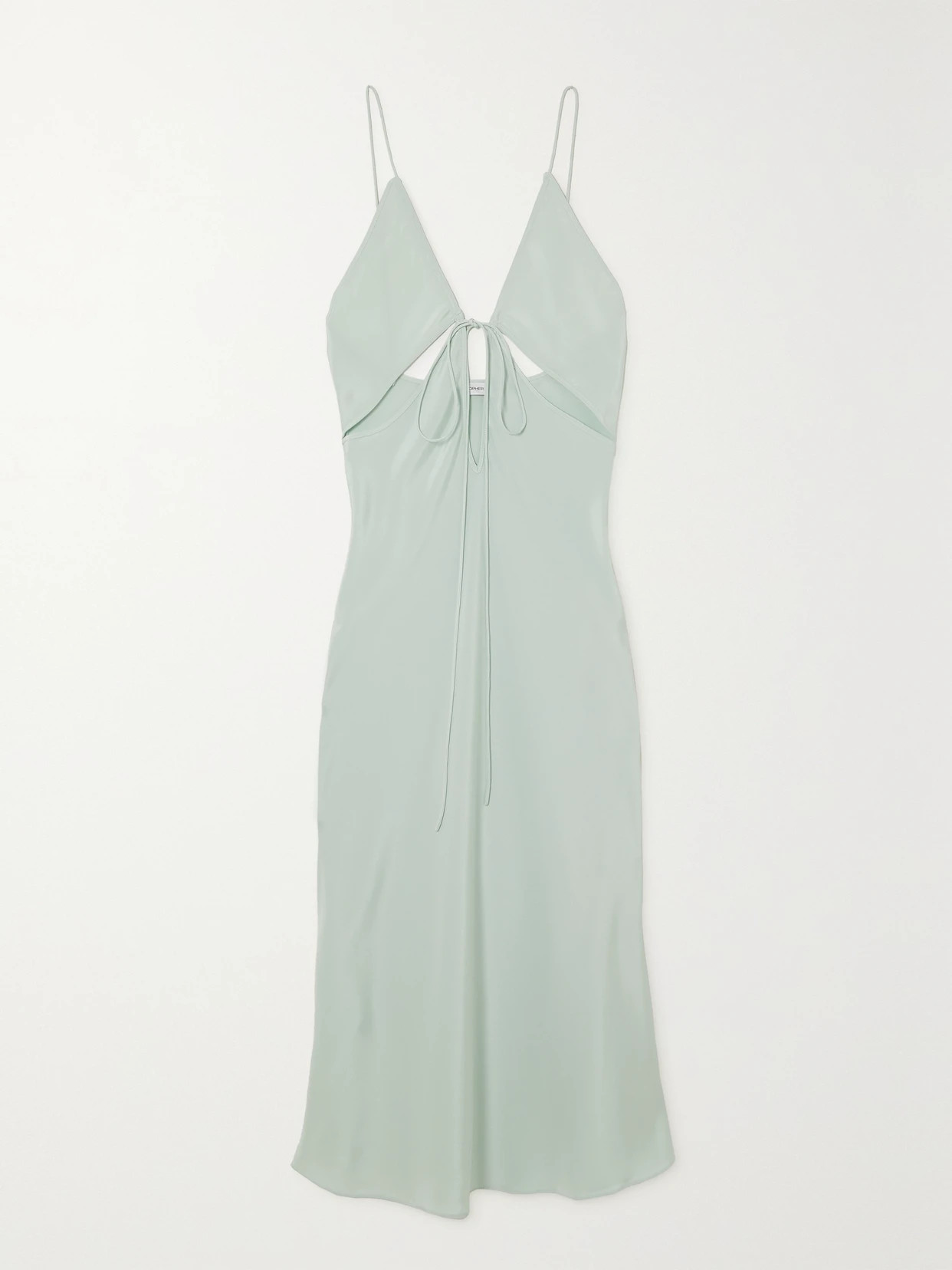 Christopher Esber - Cutout Silk-mikado Midi Dress - Green | NET-A-PORTER (US)