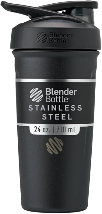 BlenderBottle Sport Shaker Cup Insulated Stainless Steel Water Bottle with Wire Whisk, 24-Ounce, ... | Amazon (US)