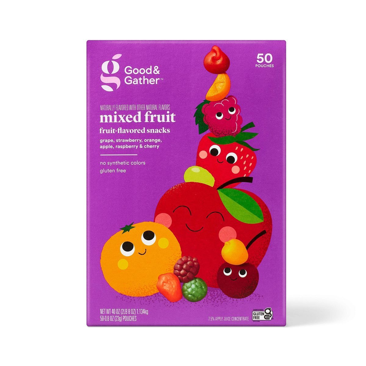 Mixed Fruit Flavored Snacks 40oz/50ct - Good & Gather™ | Target