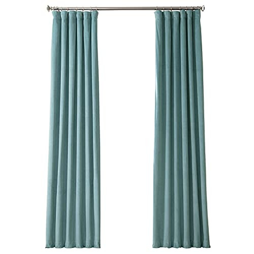 HPD Half Price Drapes VPCH-180106-108 Signature Blackout Velvet Curtain (1 Panel), 50 X 108, Skylark | Amazon (US)