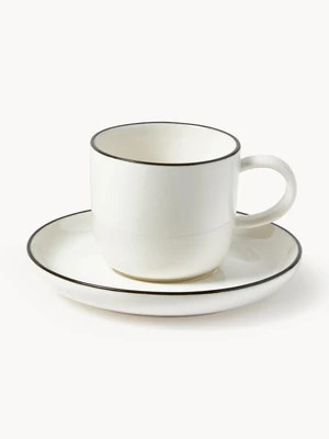 Porcelain Espresso Cups Facile with Saucers, Set of 2 | Westwing UK