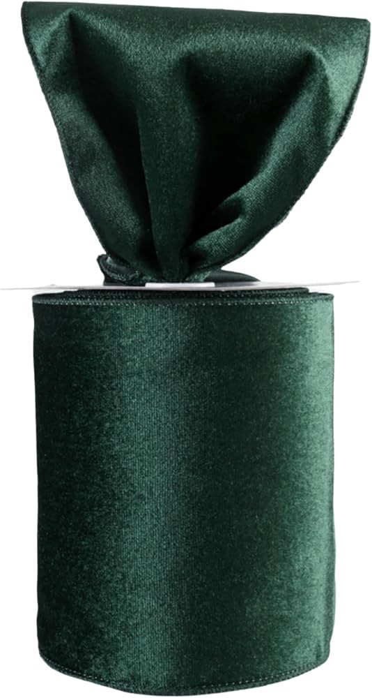 Velvet Wired Edge Ribbon, 4 Inch Width, Christmas Gift Wrapping Ribbon, Waterproof for Wreath DIY... | Amazon (CA)