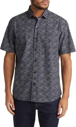 Robert Barakett Melville Short Sleeve Button-Up Shirt | Nordstrom | Nordstrom