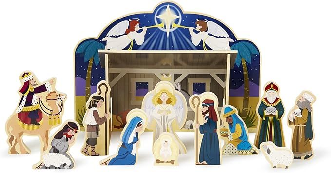 Melissa & Doug Wooden Nativity Set | Amazon (US)