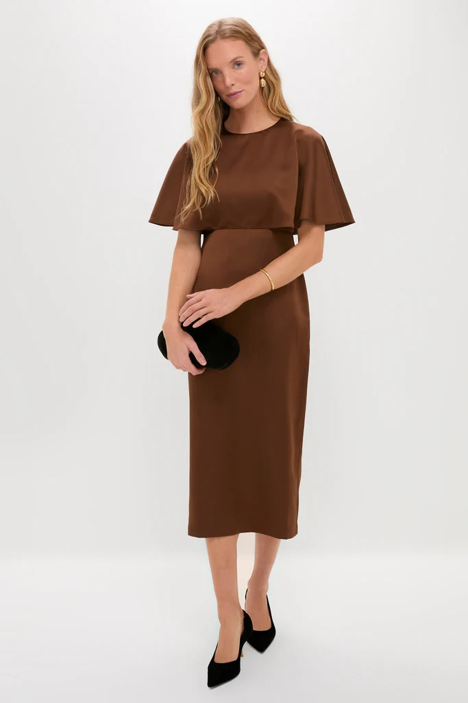 Chocolate Brown Cape Leah Dress | Tuckernuck (US)