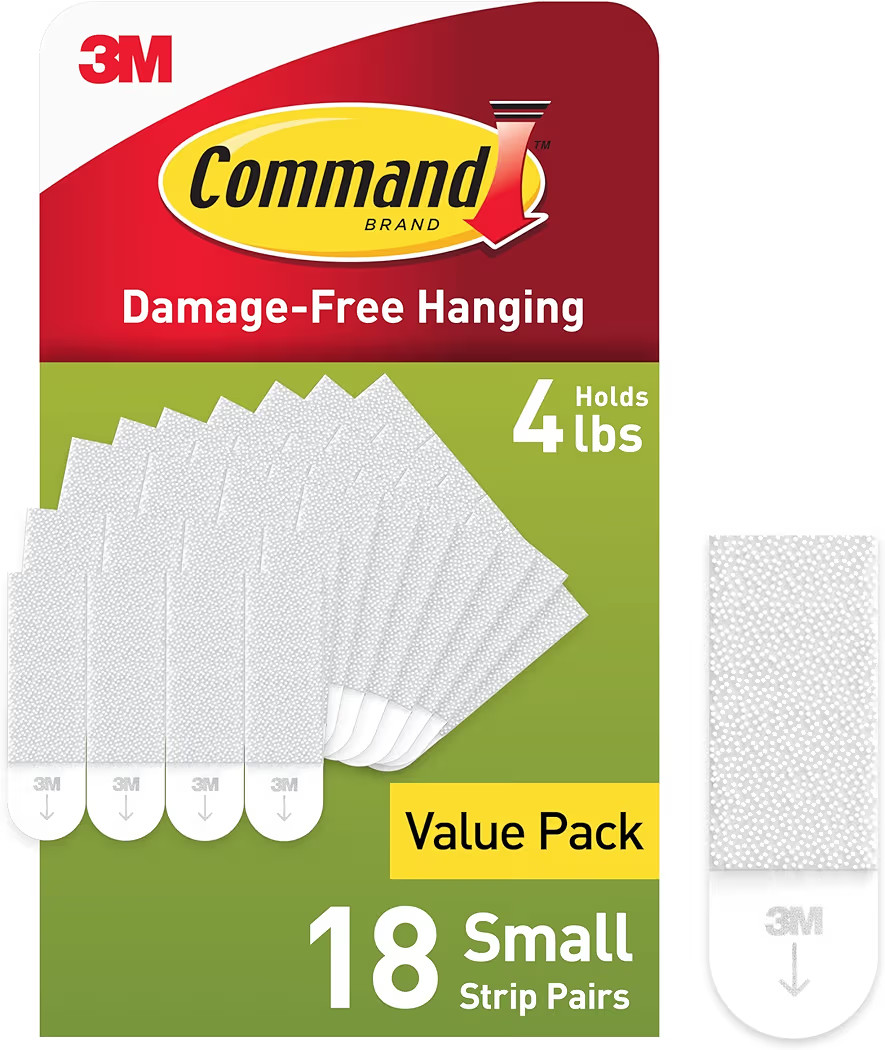 Command 5 lb Small Picture Hanging Strips 18 Pairs (36 Command Strips), Damage-Free Hanging Pictu... | Amazon (US)