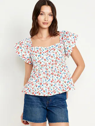 Flutter-Sleeve Top | Old Navy (US)