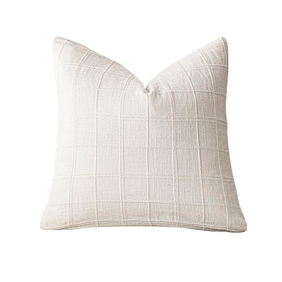 Throw Pillow Covers 16X16 Linen Farmhouse Throw Pillow Covers Textured Neutral Decorative Pillow ... | Walmart (US)