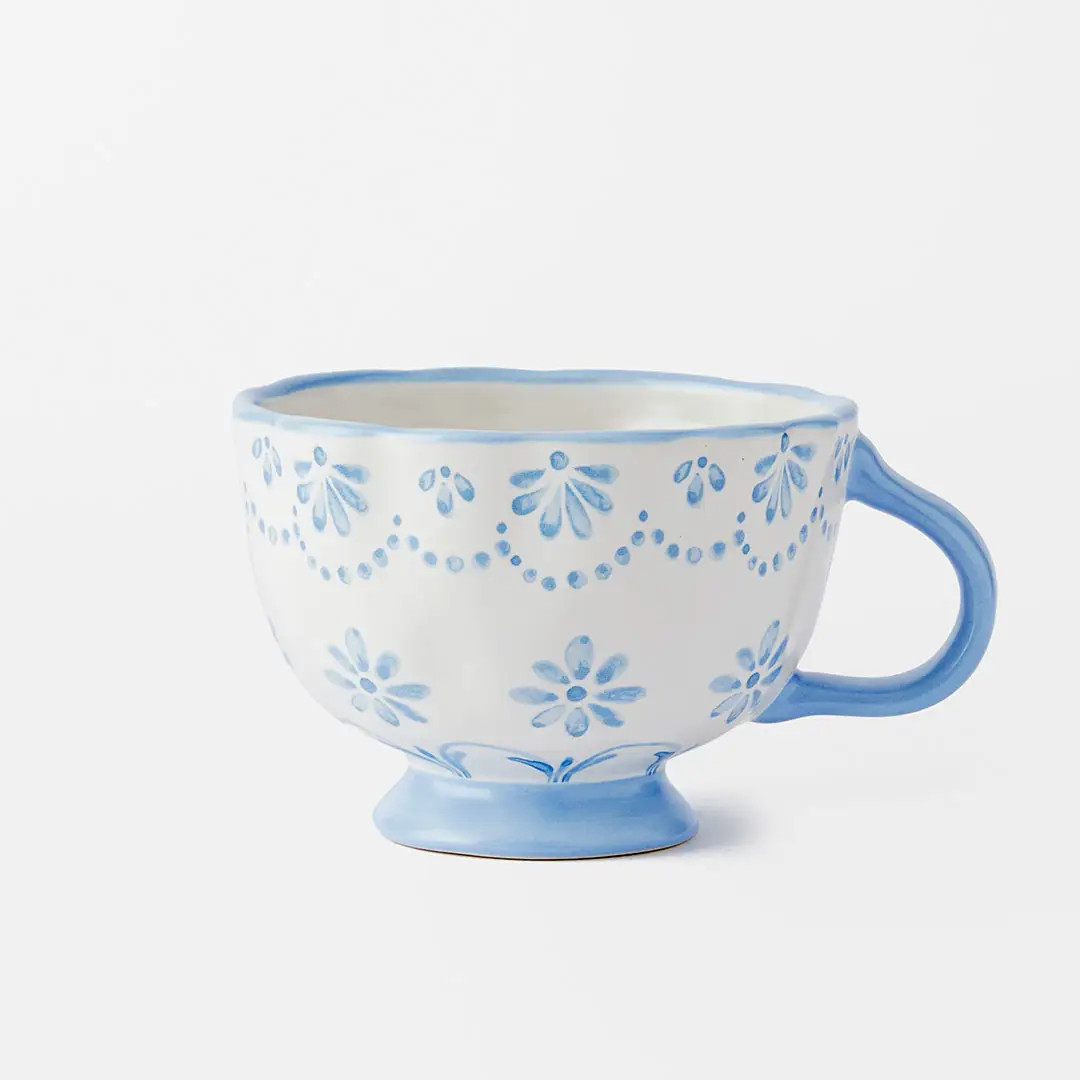 Lucinda Tea Cup - Blue/White | Bed Bath N' Table
