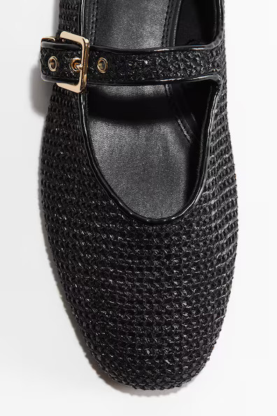 H & M - Braided Mary Janes - Black | H&M (UK, MY, IN, SG, PH, TW, HK)